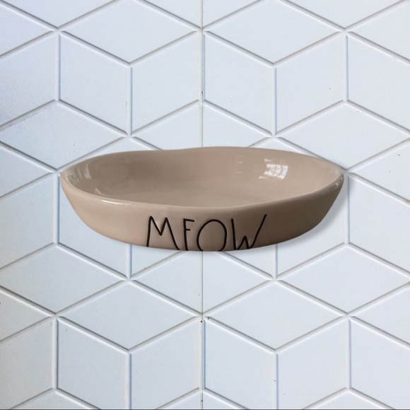 Rae Dunn "MEOW" Ceramic Cat Bowl - Picture 2 of 4